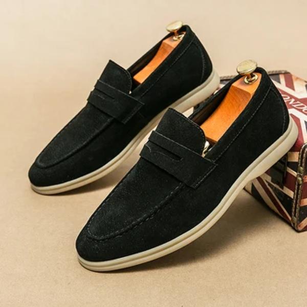 Mocassins masculinos clássicos de camurça de vaca, mocassins masculinos, calçado artesanal, calçado casual para dirigir, moda masculina, luxo, primavera