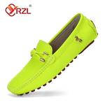 YRZL-mocassins de couro artesanais masculinos, apartamentos casuais para dirigir, sapatos slip-on, mocassins confortáveis, plus size, 37-48