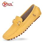 YRZL-mocassins confortáveis de couro de luxo masculino, mocassins artesanais, sapatos casuais flats, novo, tamanho 48, 2022