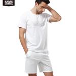 52025 conjunto de pijama de algodão modal manga curta sleepwear confortável verão lounge pijamas dos homens conjunto de roupa de casa