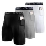 Calções masculinos de compressão sportswear calças justas de treino, leggings de ginástica fitness, calças curtas calças esportivas, shorts de corrida, verão, 2023