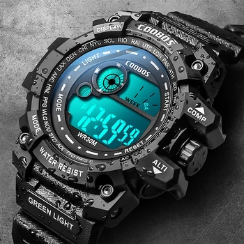 Novo legal luminoso relógio do esporte dos homens pulseira de silicone militar relógio de pulso led calendário à prova dwaterproof água relógio digital relogio masculino