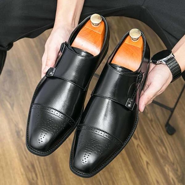 Oxford Classic Business Formal Shoes, Sapatos de casamento em banquete, sapatos de luxo marrom Derby de qualidade masculina, Novo, 2022