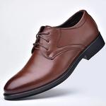 Sapatos de couro Oxford clássicos para homens, com renda para cima, respirável, derby, escritório, calçado de casamento, tamanho grande 38-48