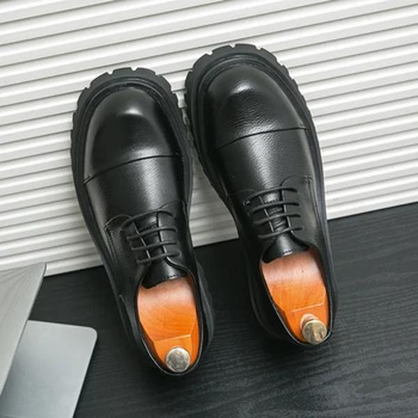 Mocassins italianos de fundo grosso para homens, Grace Formal Shoes, vestido Derby Shoes, mocassins de negócios, sapatos casuais masculinos, moda de luxo