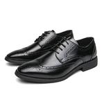 Sapatos Oxford Derby Brogue de couro genuíno masculino, sapatos de luxo, escritório de negócios, casamento formal, alta qualidade, feito à mão