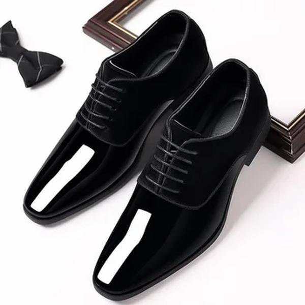 Sapatos Oxford para homens, sapatos luxuosos de casamento em laca, sapatos clássicos de couro derby, tamanho 38-48, novo, 2023