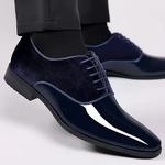 Sapatos Oxford para homens, sapatos luxuosos de casamento em laca, sapatos clássicos de couro derby, tamanho 38-48, novo, 2023