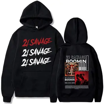 Moletons masculinos e femininos de manga comprida, 21 Savage Story, Sonho Americano, Tour Merch, moletons casuais, moda Harajuku