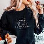 Seja A Luz Unisex Crewneck Camisola, Incrível Graça Camisa, Acredite Camisa, Auto Amor Gráfico Tees, Hoodies