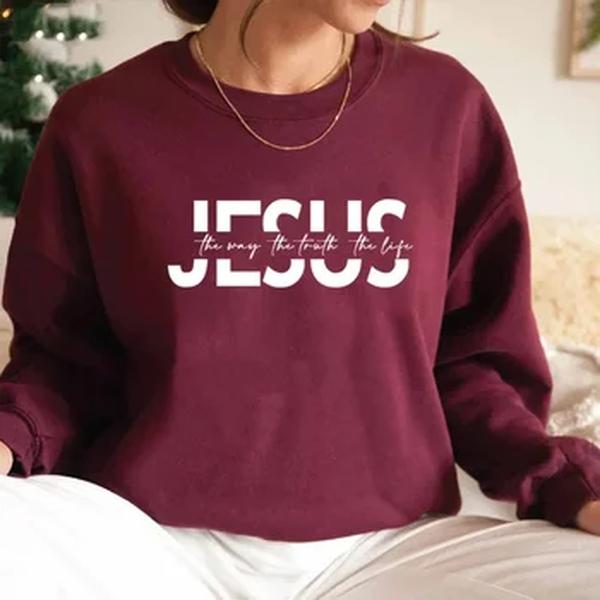 Mulheres Jesus The Way The Beast The Life moletom, Hoodie cristão, Pullovers religiosos, Presentes cristãos