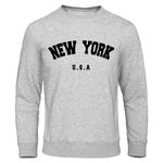 Dos homens EUA NOVA YORK Cidade Impressão Camisolas, Casuais O Pescoço Hoodie, Personalidade Rua Sportswear, Velo Respirável Hoody, Moda