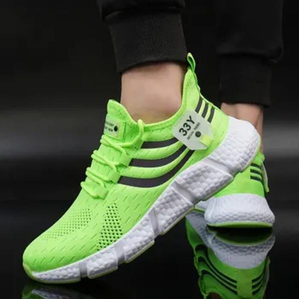 Homens Casual Sport Shoes Respirável leve Sneakers Outdoor Mesh Preto Running Shoes Athletic Jogging Tenis Walking Shoes