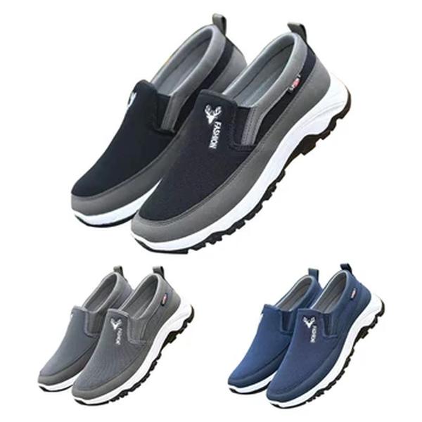 Tênis de caminhada ortopédicos respiráveis para homens, sapatos antiderrapantes, calçado de viagem, confortável, atividade ao ar livre, caminhadas a pé