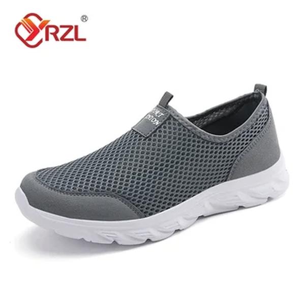 YRZL-Sapatos casuais respiráveis masculinos, tênis leves, antiderrapante, deslizamento em apartamentos, calçado confortável, caminhada ao ar livre