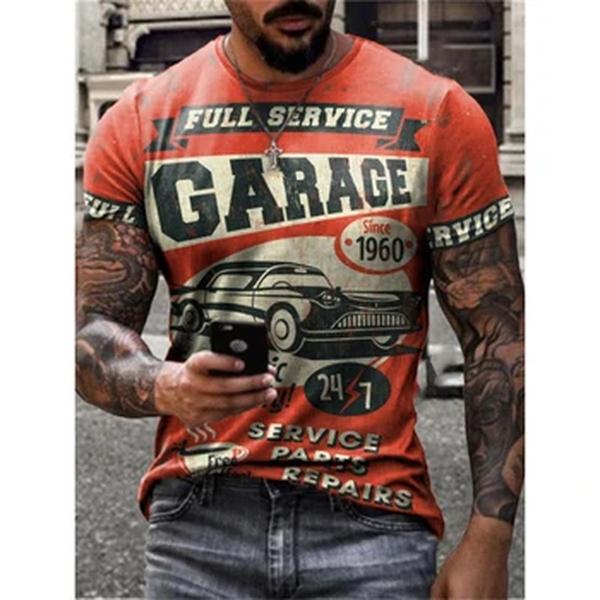 2023 T-SHIRT PARA O HOMEM Moda nova impressão digital 3D verão hot-venda de manga curta O pescoço dos homens esportes estilo retro T-shirt Top