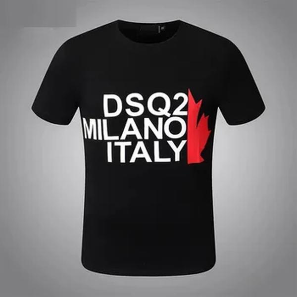 DSQ2-Men's Oversized Letter Print T-Shirt, 100% Algodão, Brand Pattern, Roupas de Verão, Alta Qualidade Tees, Esporte, Mulheres, 2022