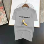 Camiseta de manga curta com estampa Dolce e Banana masculina e feminina, Tops extragrandes, roupas gráficas casuais, moda engraçada, verão