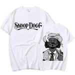 Rapper Snoop Dogg gráfico camiseta masculina, estilo de moda Hip Hop, camiseta engraçada, streetwear superdimensionado unissex, venda quente, verão