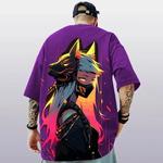 Camiseta 3D com estampa de personagens de anime masculino, Tops largos, manga curta, casual, tendência de rua, verão, nova