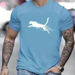 Camiseta 3D simples com estampa masculina, manga curta, camisa com decote em O, roupa masculina de grandes dimensões, moda casual, verão, nova