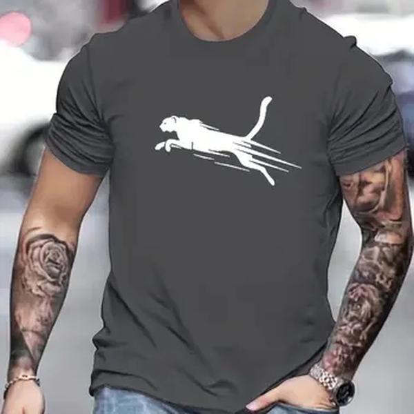 Camiseta 3D simples com estampa masculina, manga curta, camisa com decote em O, roupa masculina de grandes dimensões, moda casual, verão, nova