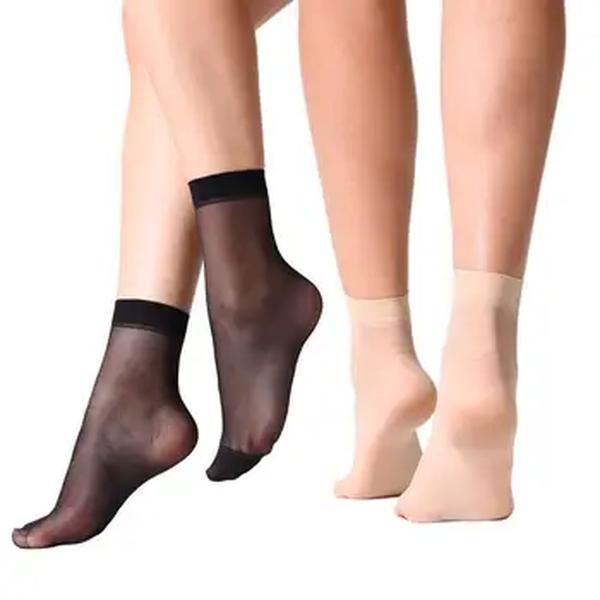 Meias de nylon transparente para mulheres, ultrafinas, curtas, elásticas de seda cristal Sox, senhoras e mulheres, primavera e verão, 10 pares-50 pares