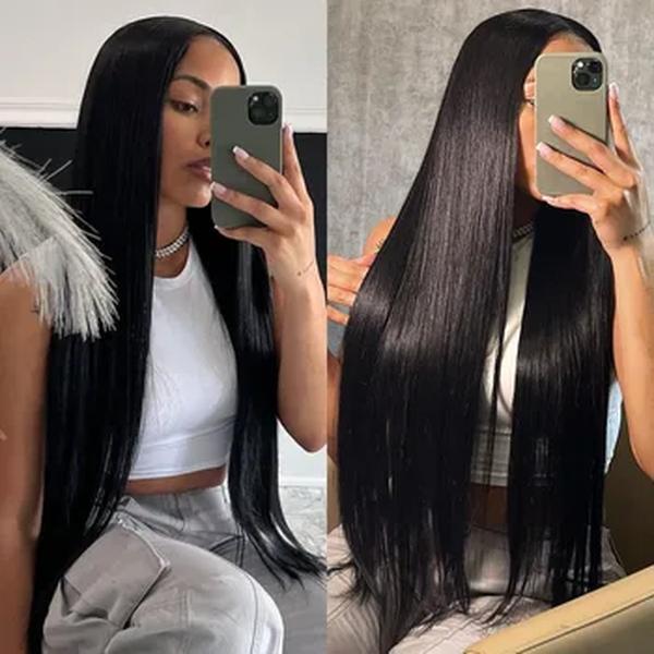 Glueless Straight Lace Frontal Peruca para Mulheres, Peruca de Encerramento Precut, Perucas de Cabelo Humano, 5x5, 4x4, 13x6