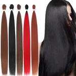 Extensões sintéticas do cabelo reto, pacotes do cabelo de Ombre, fibra resistente ao calor, tecendo, 26"