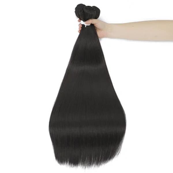 Extensões sintéticas do cabelo reto, pacotes do cabelo de Ombre, fibra resistente ao calor, tecendo, 26"