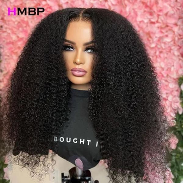 Afro Kinky Curly Full Lace Wig para mulheres, peruca de cabelo humano HD Lace Frontal, perucas dianteiras brasileiras, 360 Glueless, 350 Densidade, 13x6