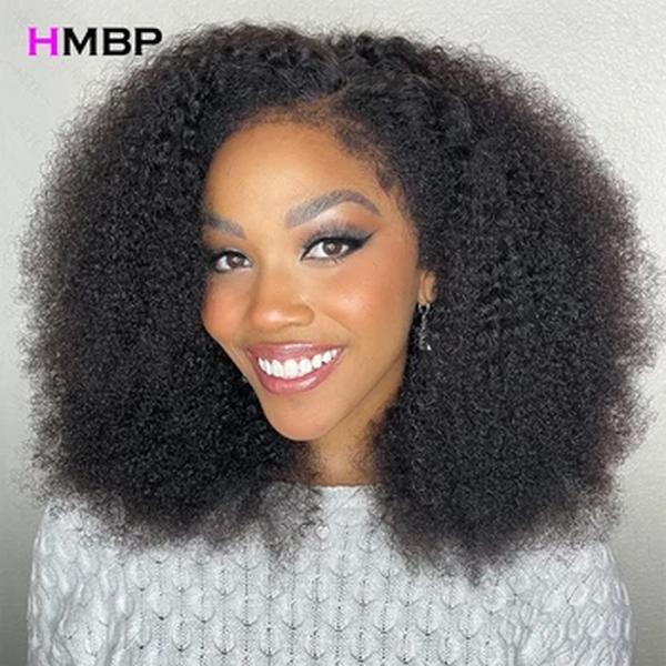 Afro Kinky Curly Full Lace Wig para mulheres, peruca de cabelo humano HD Lace Frontal, perucas dianteiras brasileiras, 360 Glueless, 350 Densidade, 13x6