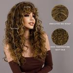 Perucas afro kinky encaracolado peruca com franja peruca sintética loira encaracolado para preto feminino cabelo natural cosplay festa resistente ao calor