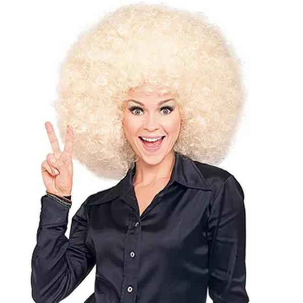 Afro perucas para homens e mulheres, 70s Unisex Jumbo, Funny Party Costume