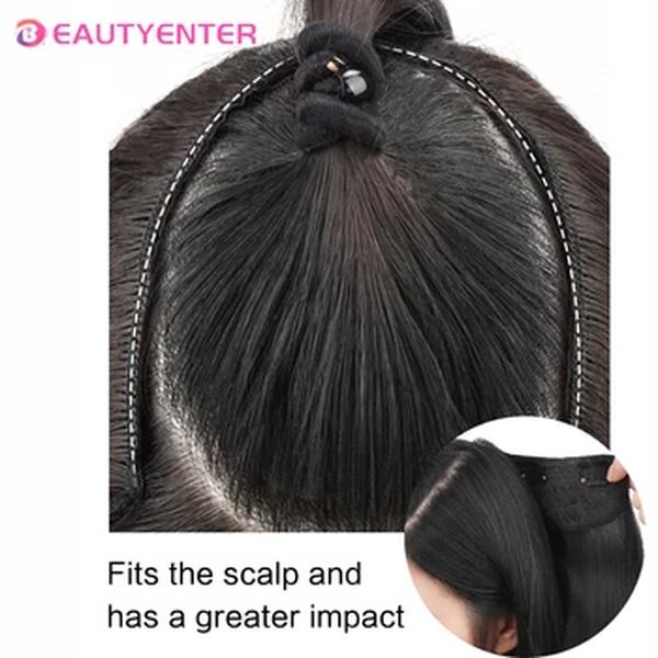 BELEZA-Extensão Do Cabelo Em Forma De U Para As Mulheres, Cabelo Sintético, Longo Clipe Reto, Extensões De Cabelo, Cabelo Falso, Cabelo Preto Pieces, Ren