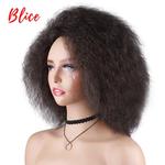 Blice-Kinky Straight Kanekalon perucas sintéticas para mulheres negras, resistente ao calor, afro-americano, peruca completa, curto, 6"