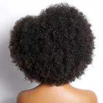 Curly Bob Lace Frontal Wig, Cabelo Humano Curto, Afro Kinky, 250 Densidade, Parte T, 13x4x2