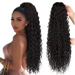 Curly Ponytail Extensões Clipe em Sintético Cordão Rabo De Cavalo Peruca Longa 32 Polegada Water Wave Afro Pony Tail Mulheres Hairpiece Falso