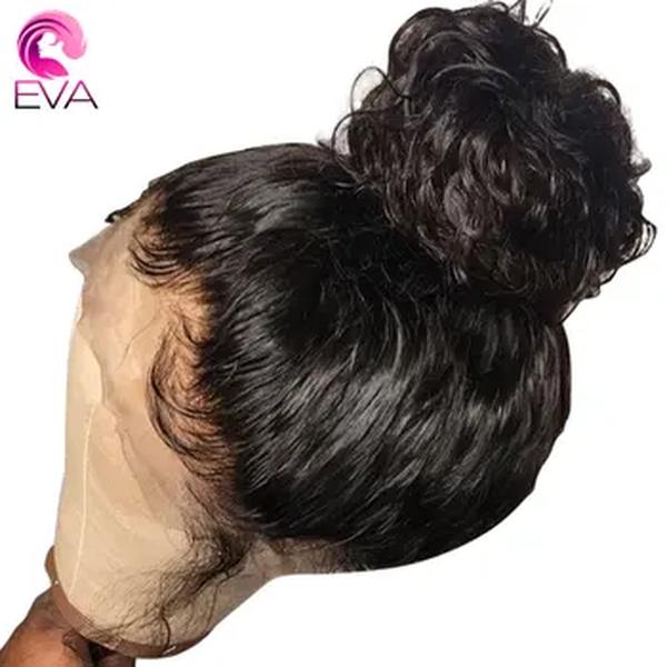 Cabelo de eva 360 peruca cheia do laço do cabelo humano pré arrancado encaracolado frente do laço perucas de cabelo humano para as mulheres 13x6 hd peruca dianteira do laço transparente