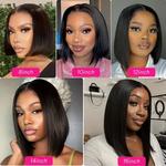 Full HD Glueless Perucas para Mulheres Negras, Bleach Knots, Lace Front Wig, Cru Cabelo Humano, Wear and Go, 4x4