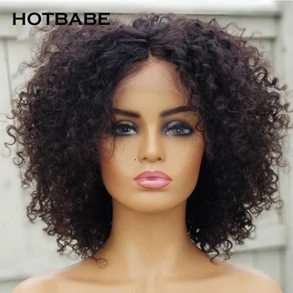 Kinky encaracolado peruca 13x6 peruca dianteira do laço transparente afro kinky encaracolado peruca de cabelo humano hd peruca frontal do laço perucas de cabelo remy brasileiro