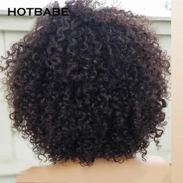 Kinky encaracolado peruca 13x6 peruca dianteira do laço transparente afro kinky encaracolado peruca de cabelo humano hd peruca frontal do laço perucas de cabelo remy brasileiro