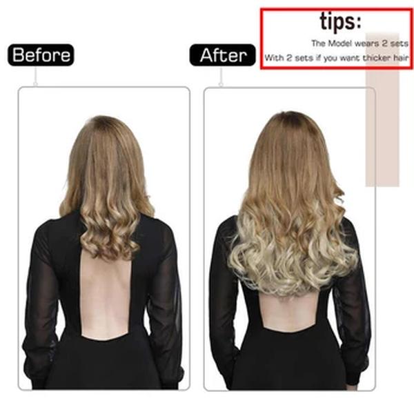 MERISIHAIR-Sintético No Clip Extensões De Cabelo Invisible Wire, Liso, Preto, Loiro, Chicote Falso, 1 Pc