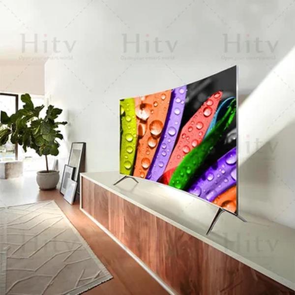 Smart TV curva com tela grande, Ultra HD, TV LED, 65 pol