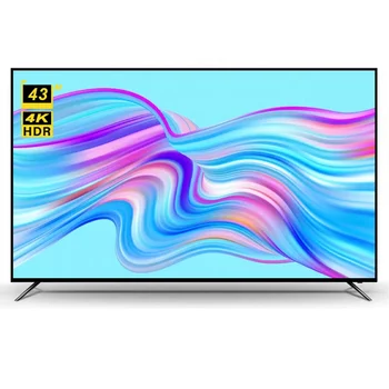 Tela Plana Inteligente LED Televisão, Android Smart TV, OEM, Preço De Fábrica, 43 ", 4K