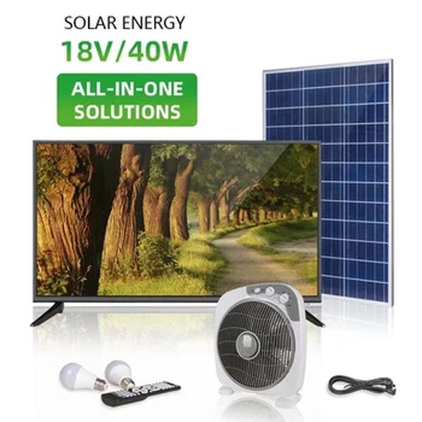 Solar TV LED Televisão, DC/AC Solar TV, 1 32 40 Polegada, 12V, Atacado