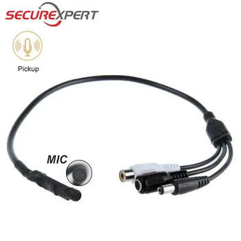 Mini Microfone De Captura De Som Para Câmera De Segurança CCTV, Sistema De Áudio, Vigilância De Vídeo DVR, DC 9-14V