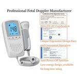 Vcomin-Máquina Monitor Doppler Fetal para Gravidez, Mão-Segurar, Bolso, Portátil, Som, Bebê, Gravidez, Feto, Detector de Feto